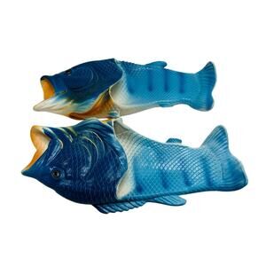 Coddies Fish Flip Flops Blue Tuna Slippers Unisex 40/41 EU Slides Shower Shoes